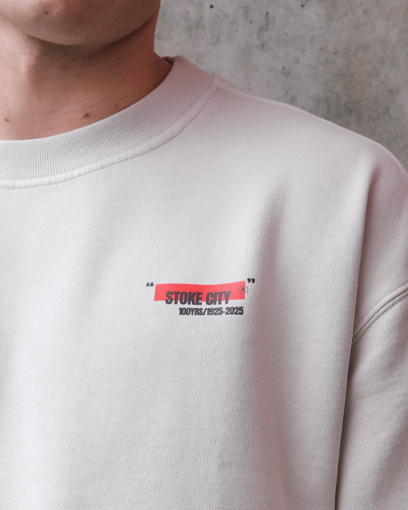 Adult Centenary Print Sweat - Bone