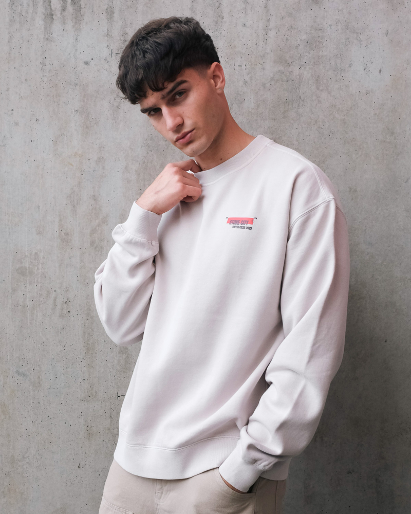 Adult Centenary Print Sweat - Bone