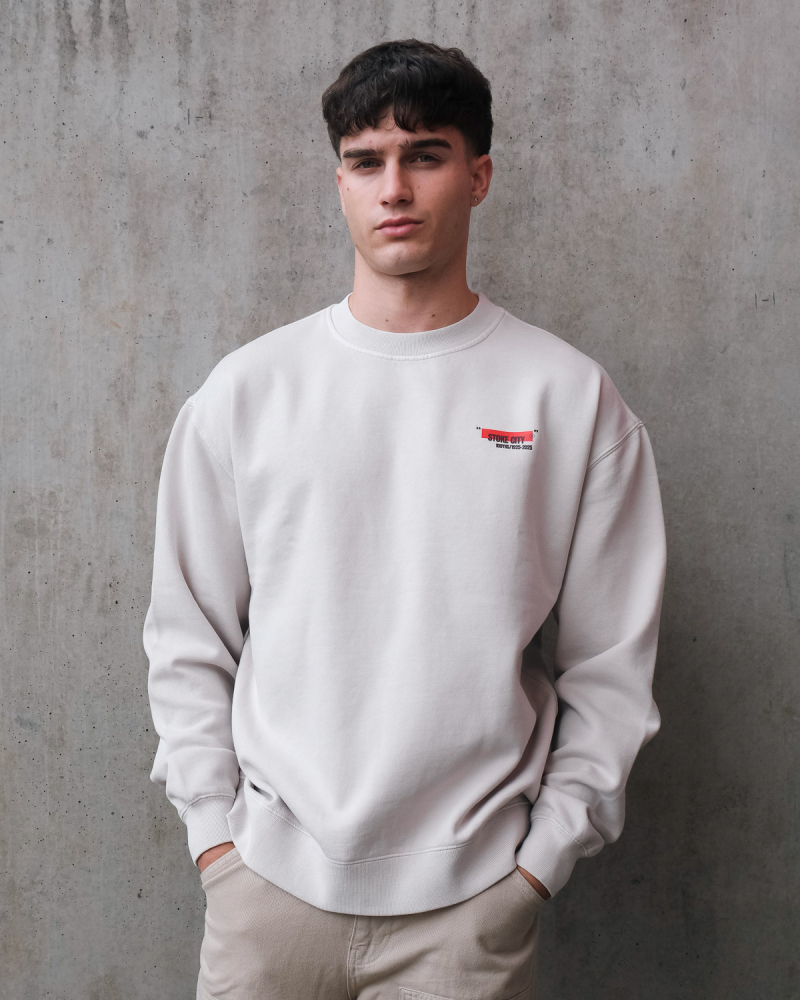 Adult Centenary Print Sweat - Bone