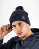Ribbed Cuff Bobble Hat