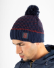 Ribbed Cuff Bobble Hat