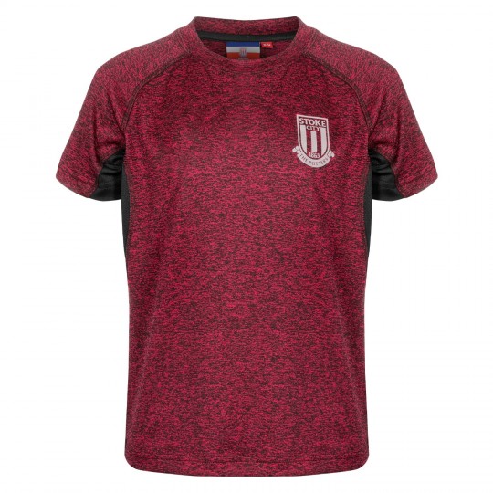 Junior Marl Poly T-Shirt - Red