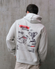 Adult Centenary Print Hoodie - Bone