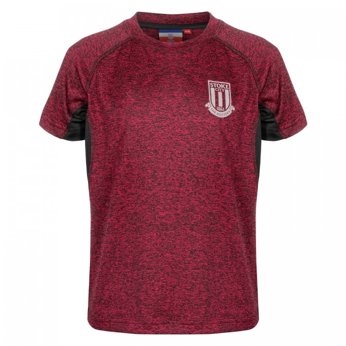 Junior Marl Poly T-Shirt - Red