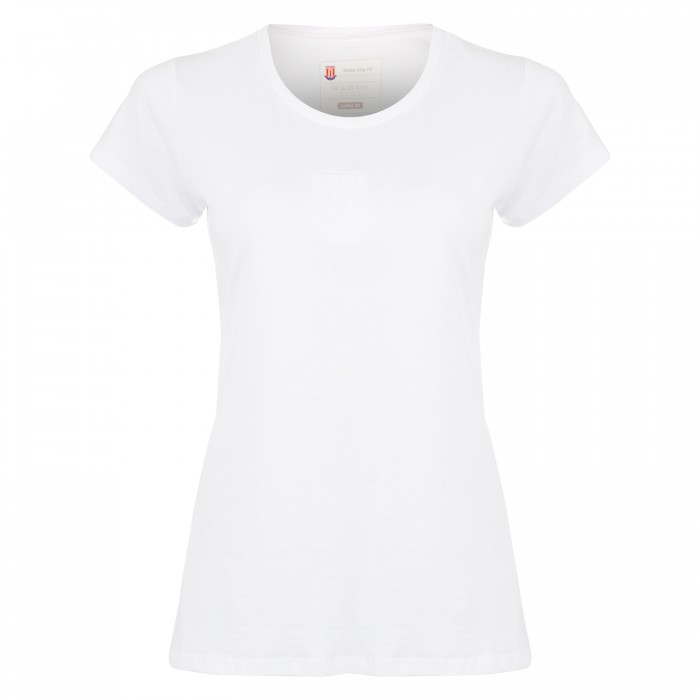 Womens White Tonal T-Shirt