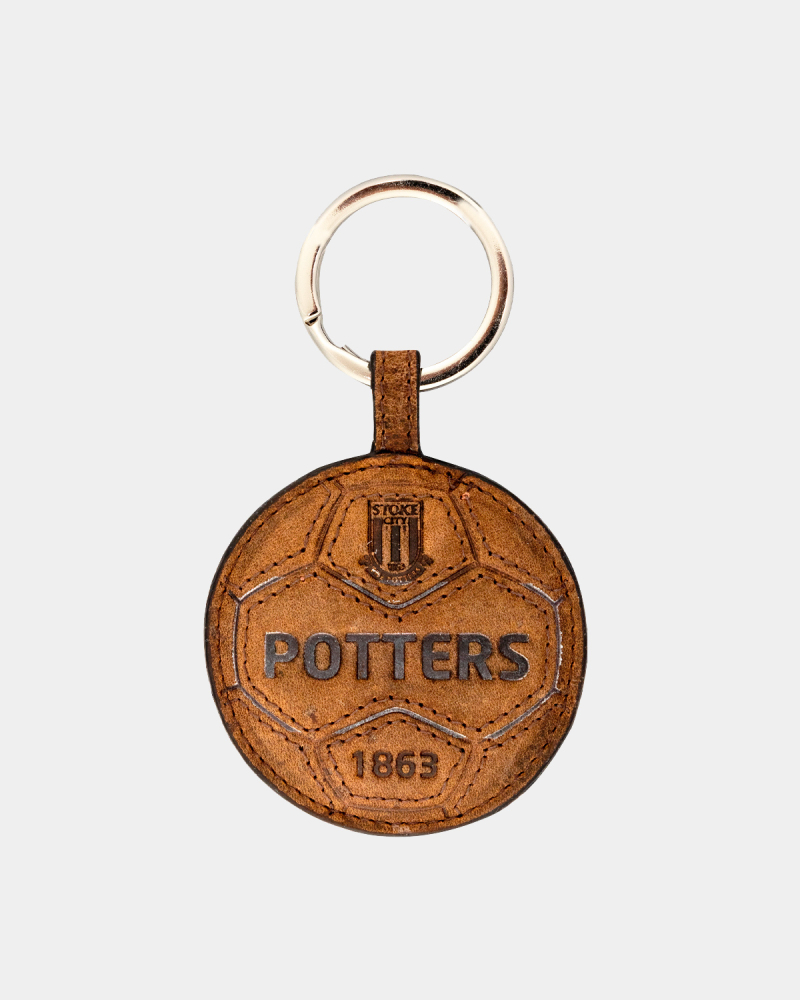 Vintage Ball Leather Keyring