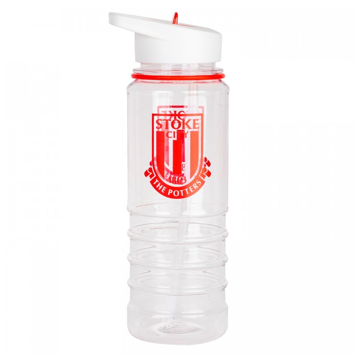 Clear Waterbottle with Flip Straw