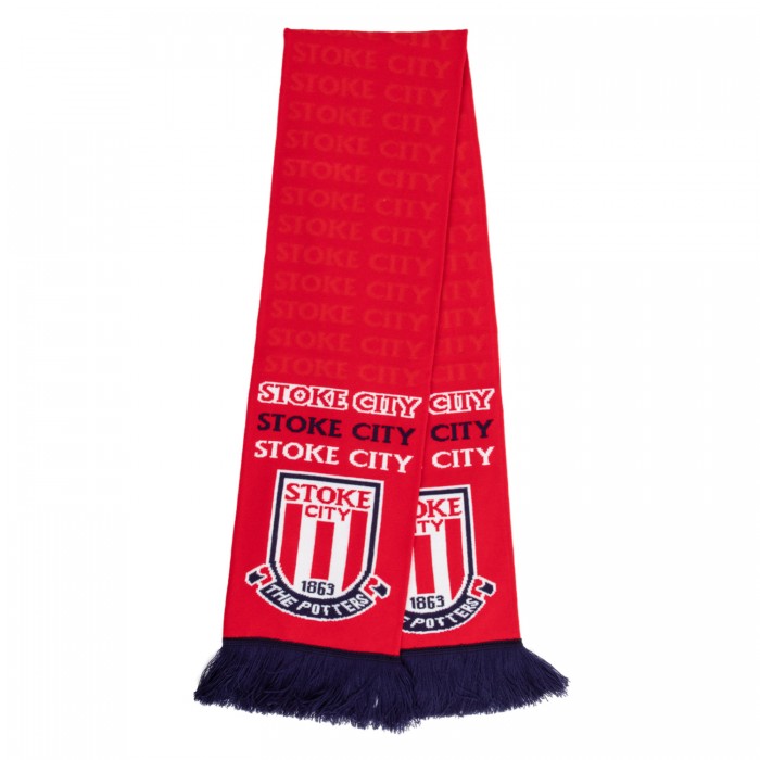 Stoke City Text Scarf